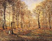 Theodor Esbern Philipsen A Late Autumn Day in Dyrehaven, Sunshine France oil painting artist
